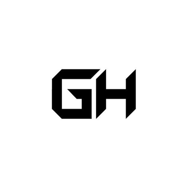 GH monograma logotipo diseño carta texto nombre símbolo monocromo logotipo alfabeto carácter simple logotipo