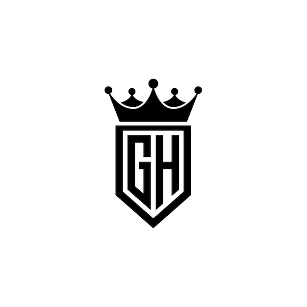 GH monograma logotipo diseño carta texto nombre símbolo monocromo logotipo alfabeto carácter simple logotipo