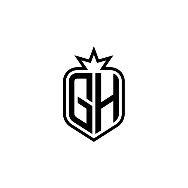 GH monograma logotipo diseño carta texto nombre símbolo monocromo logotipo alfabeto carácter simple logotipo