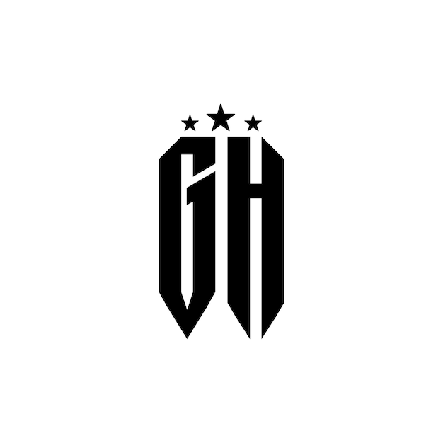 GH monograma logotipo diseño carta texto nombre símbolo monocromo logotipo alfabeto carácter simple logotipo