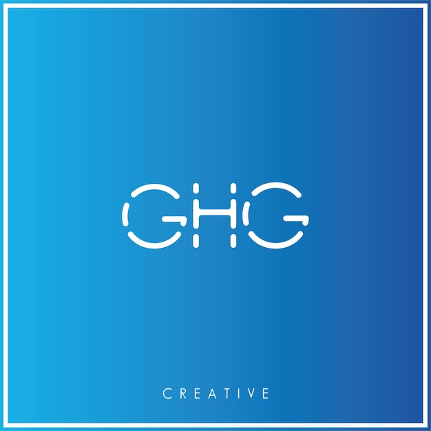 GHG Premium Vector último diseño de logotipo diseño creativo logotipo vector ilustración monograma logotipo mínimo