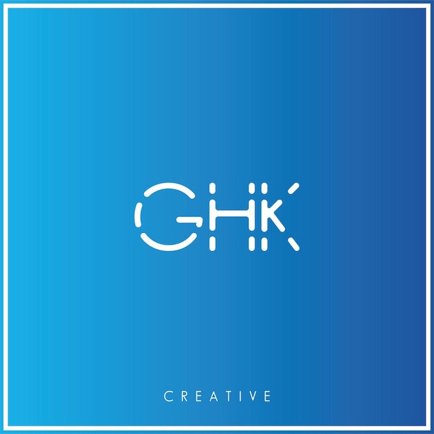 GHK Premium Vector último diseño de logotipo diseño creativo logotipo vector ilustración monograma logotipo mínimo