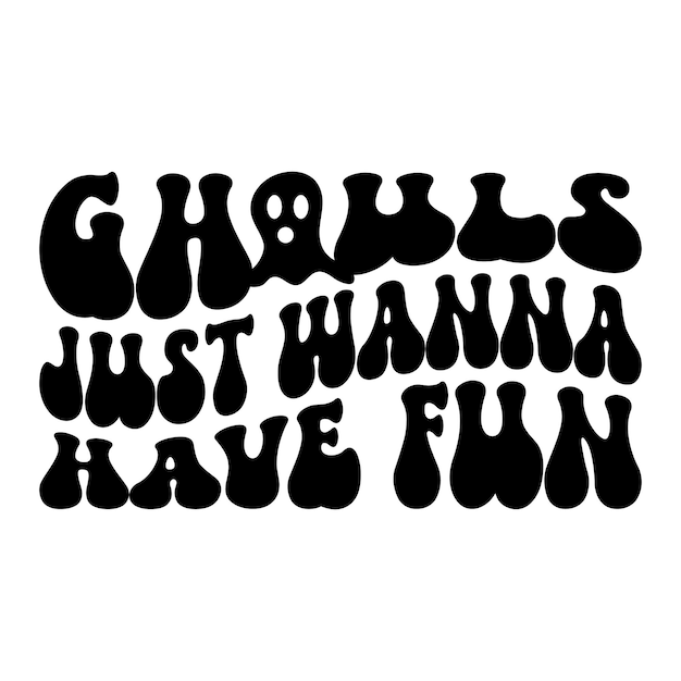 Ghouls sólo quieren divertirse plantilla de diseño de camiseta divertida camiseta de Halloween cita de Halloween
