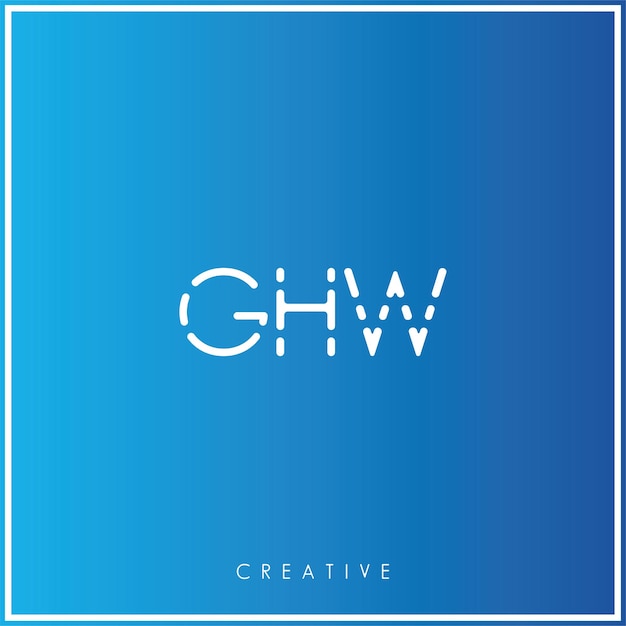 GHW Premium Vector último diseño de logotipo diseño creativo logotipo vector ilustración monograma logotipo mínimo