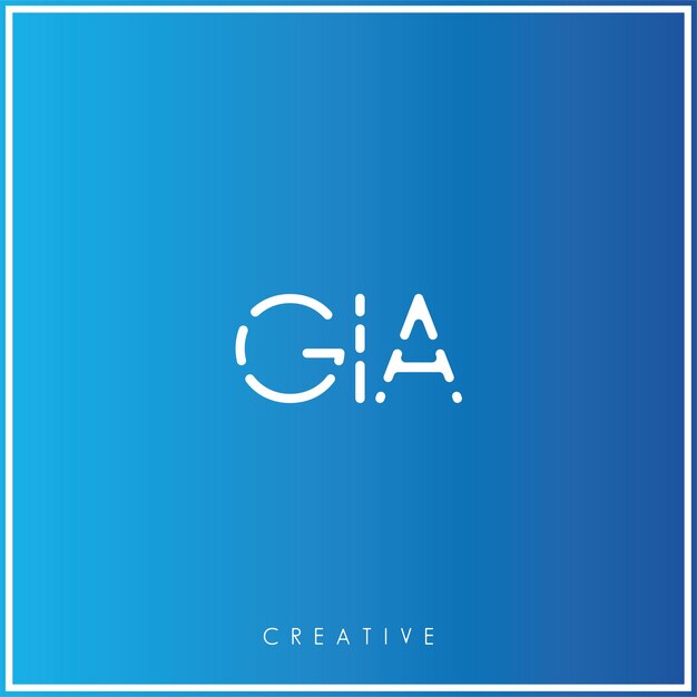 GIA Premium Vector último diseño de logotipo diseño creativo logotipo vector ilustración monograma logotipo mínimo