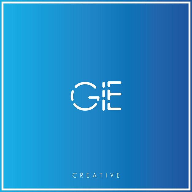 Gie premium vector último diseño de logotipo diseño creativo logotipo vector ilustración monograma logotipo mínimo