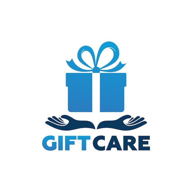Gift Care Logo Template Design Vector, emblema, concepto de diseño, símbolo creativo, icono