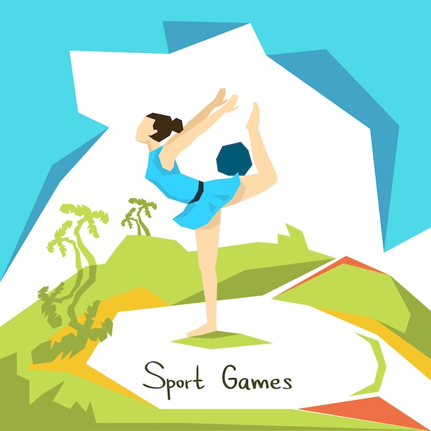 Gimnasia Artística Chica Atleta Competición Deportiva