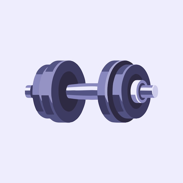 gimnasio barbell icono vector hebel ilustración diseño en estilo plano y aislado sobre fondo blanco