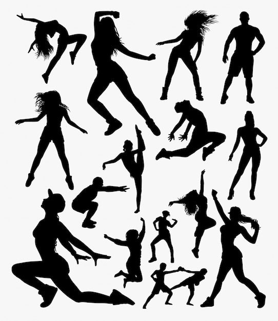 Gimnasio deporte silueta. Buen uso del símbolo, logo, icono web, mascota, pegatina
