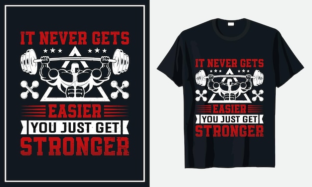 Gimnasio Fitness Entrenamiento camiseta diseño premium vector