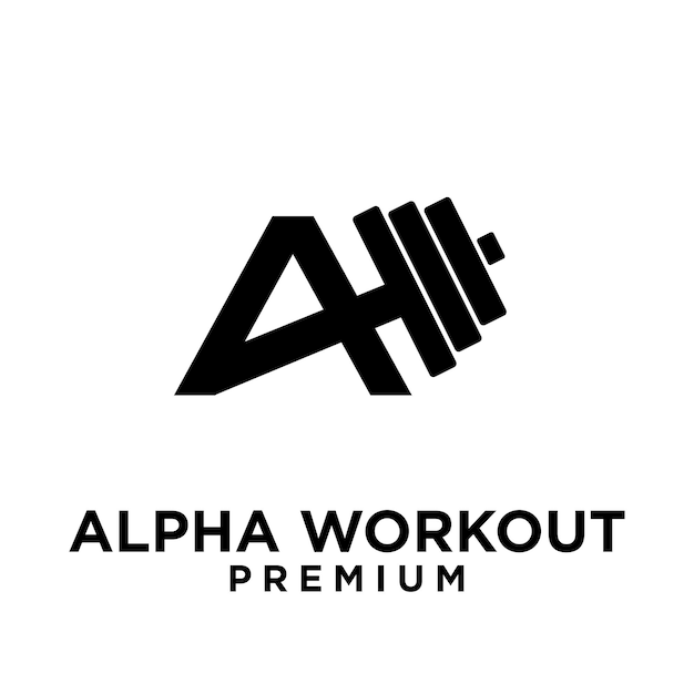 Gimnasio Fitness letra un diseño de icono de logotipo