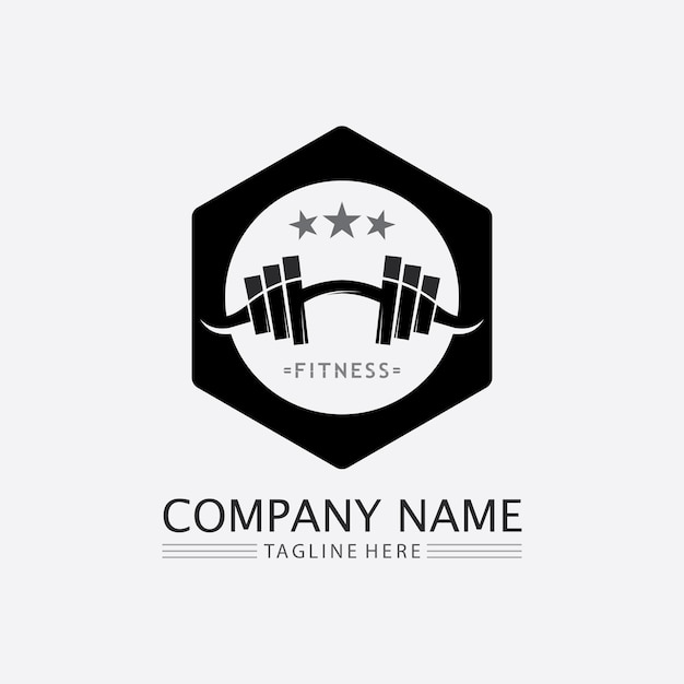 GIMNASIO Objeto vectorial e iconos para etiqueta deportiva Gimnasio Insignia Diseño de logotipo de fitness