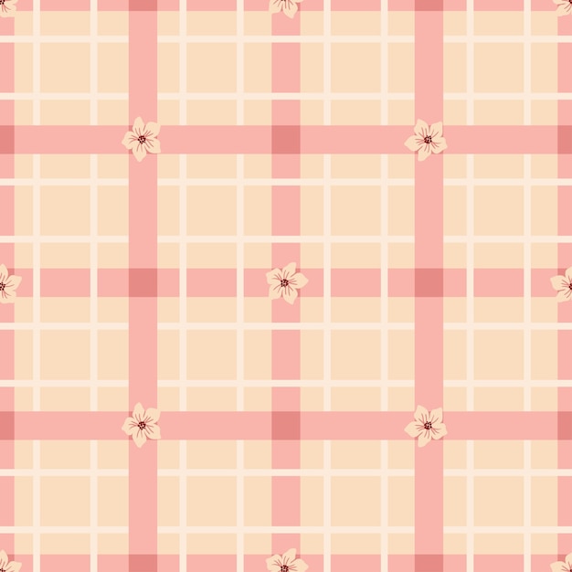 Gingham flores patrón sin costuras Tartan comprobar mantas de mesa servilletas ropa embalaje de Pascua