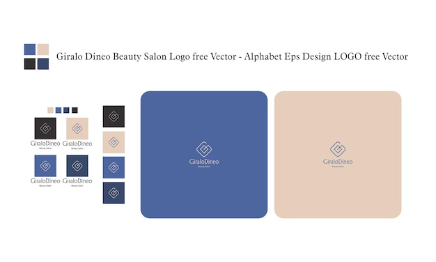 Giralo Dineo Beauty Salon Logo vector gratis Alfabeto Eps Design LOGO vector gratis