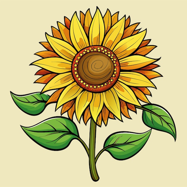 un girasol con un fondo verde y un fondo azul