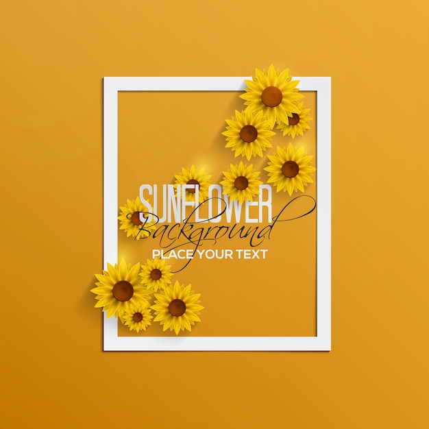 Vector girasoles de papel