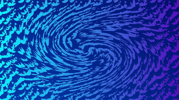 giro de fondo abstracto azul con estilo psicodélico