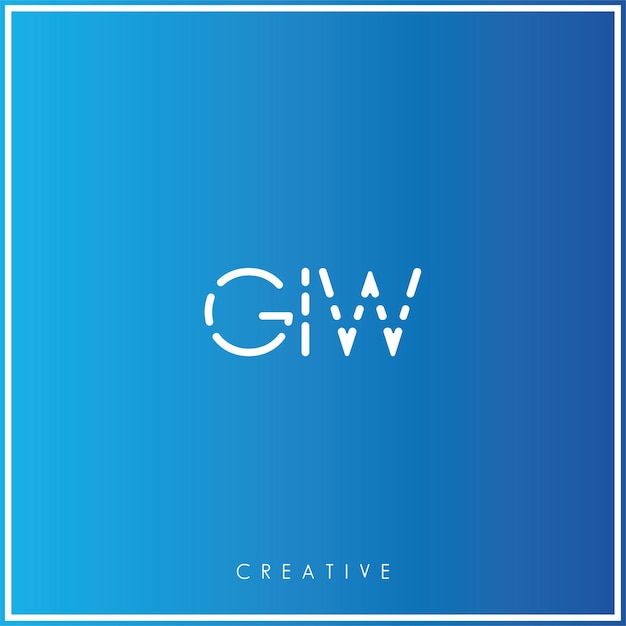 GIW Premium Vector último diseño de logotipo diseño creativo logotipo vector ilustración monograma logotipo mínimo