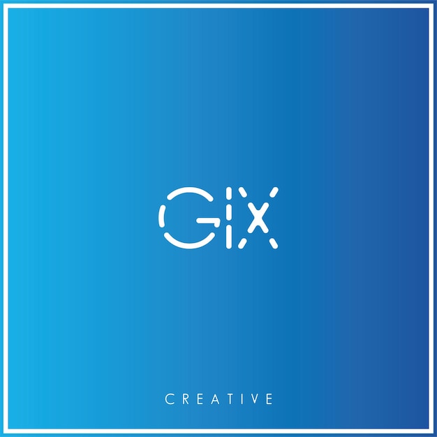 GIX Premium Vector último diseño de logotipo diseño creativo logotipo vector ilustración monograma logotipo mínimo