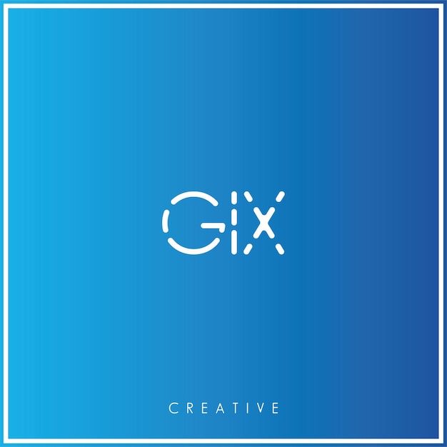 GIX Premium Vector último diseño de logotipo diseño creativo logotipo vector ilustración monograma logotipo mínimo