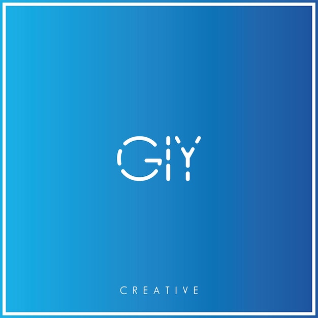 GIY Premium Vector último diseño de logotipo diseño creativo logotipo vector ilustración monograma logotipo mínimo