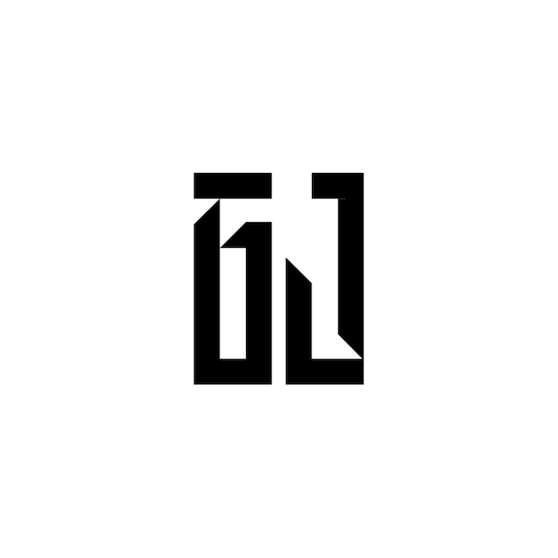 GJ monograma logotipo diseño carta texto nombre símbolo monocromo logotipo alfabeto carácter simple logotipo