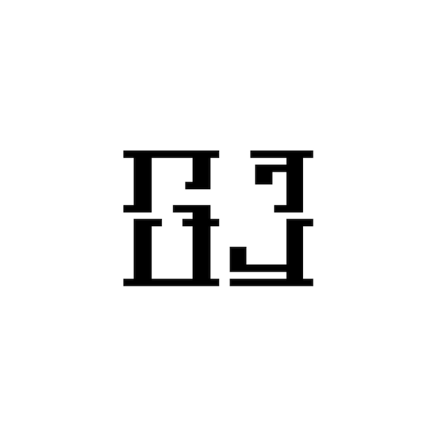 GJ monograma logotipo diseño carta texto nombre símbolo monocromo logotipo alfabeto carácter simple logotipo