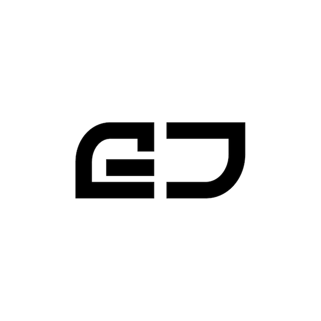 GJ monograma logotipo diseño carta texto nombre símbolo monocromo logotipo alfabeto carácter simple logotipo