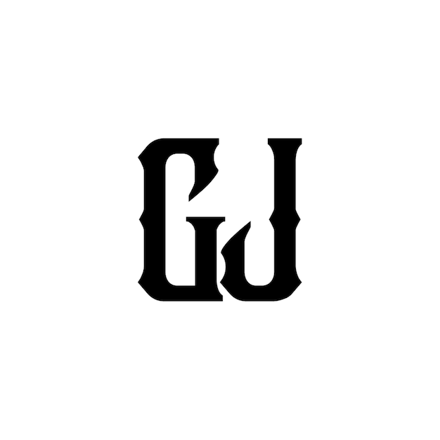 GJ monograma logotipo diseño carta texto nombre símbolo monocromo logotipo alfabeto carácter simple logotipo
