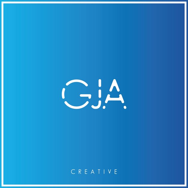 GJA Premium Vector último diseño de logotipo diseño creativo logotipo vector ilustración monograma logotipo mínimo