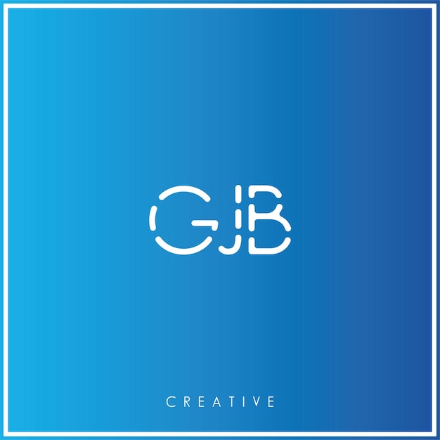 GJB Premium Vector último diseño de logotipo diseño creativo logotipo vector ilustración monograma logotipo mínimo