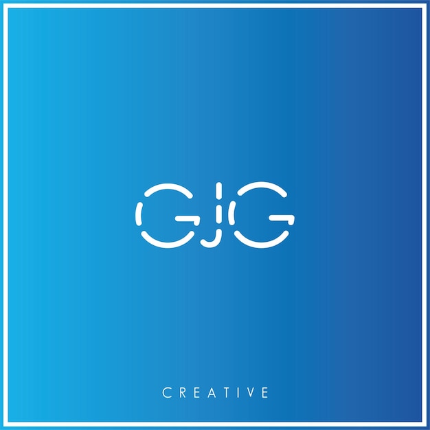 GJG Premium Vector último diseño de logotipo diseño creativo logotipo vector ilustración monograma logotipo mínimo