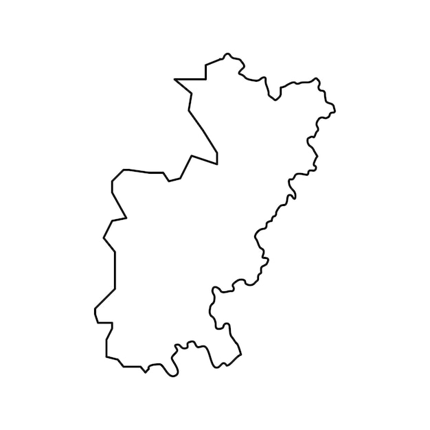 Gjilan distrito mapa distritos de Kosovo ilustración vectorial