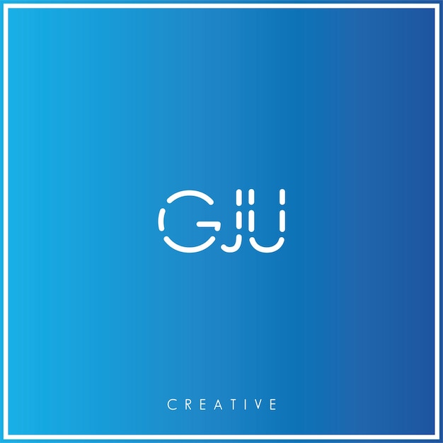 GJU Premium Vector último diseño de logotipo diseño creativo logotipo vector ilustración monograma logotipo mínimo