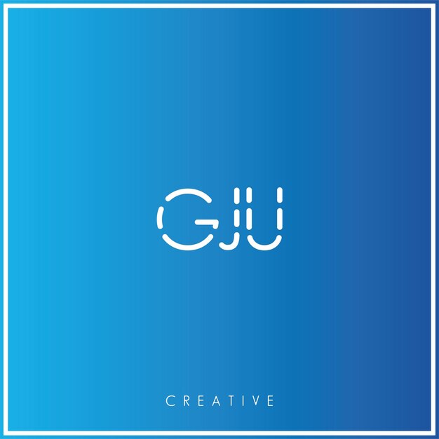 GJU Premium Vector último diseño de logotipo diseño creativo logotipo vector ilustración monograma logotipo mínimo