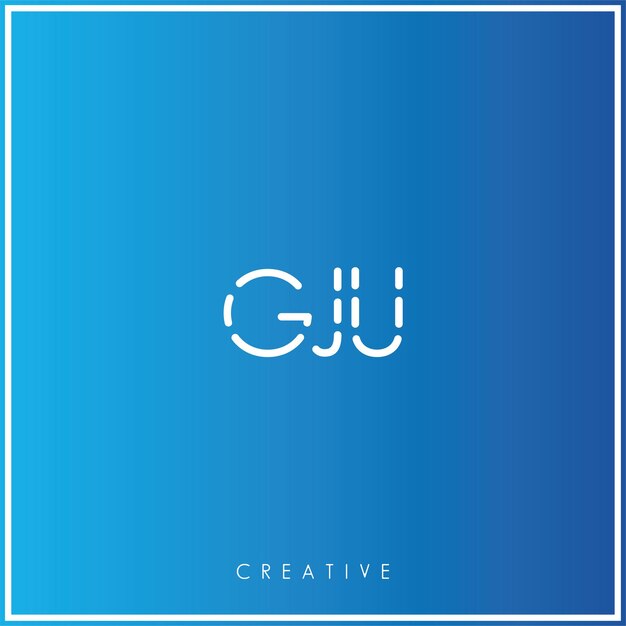 GJU Premium Vector último diseño de logotipo diseño creativo logotipo vector ilustración monograma logotipo mínimo