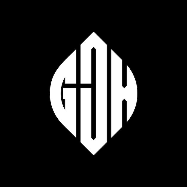 GJX diseño de logotipo de letras circulares con forma de círculo y elipse GJX letras elípticas con estilo tipográfico Las tres iniciales forman un logotipo de círculo GJX Círculo Emblema Monograma Abstracto Carta Marca Vector