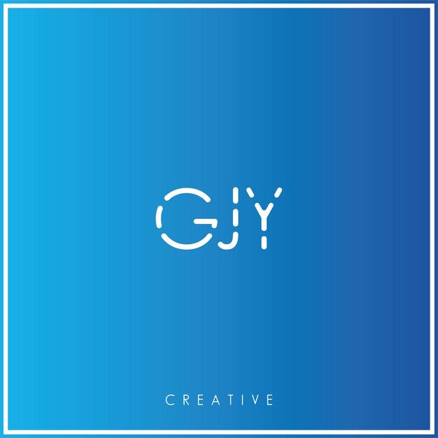 GJY Premium Vector último diseño de logotipo diseño creativo logotipo vector ilustración monograma logotipo mínimo