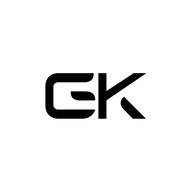 GK monograma logotipo diseño carta texto nombre símbolo monocromo logotipo alfabeto carácter simple logotipo