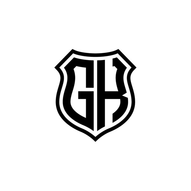 GK monograma logotipo diseño carta texto nombre símbolo monocromo logotipo alfabeto carácter simple logotipo