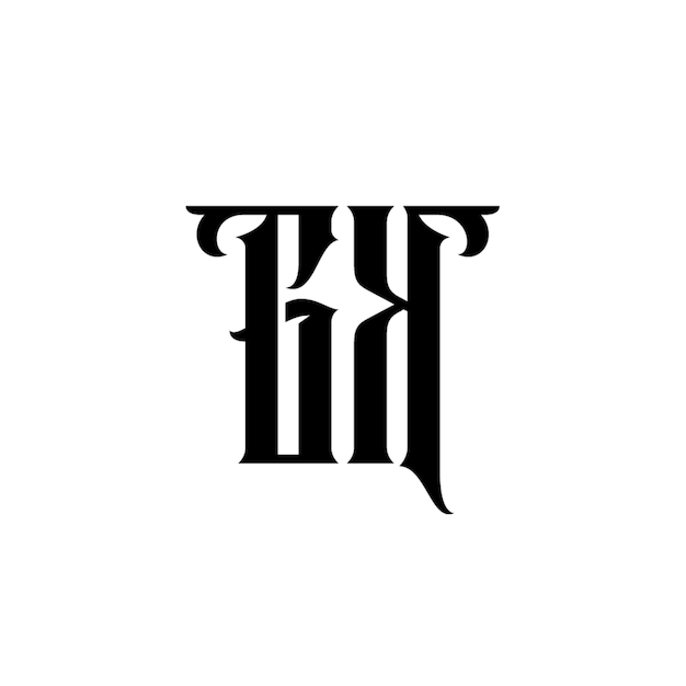 GK monograma logotipo diseño carta texto nombre símbolo monocromo logotipo alfabeto carácter simple logotipo