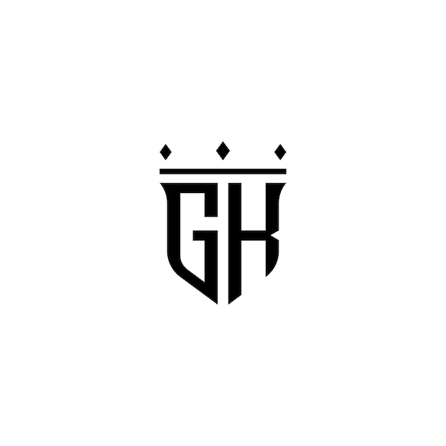 GK monograma logotipo diseño carta texto nombre símbolo monocromo logotipo alfabeto carácter simple logotipo