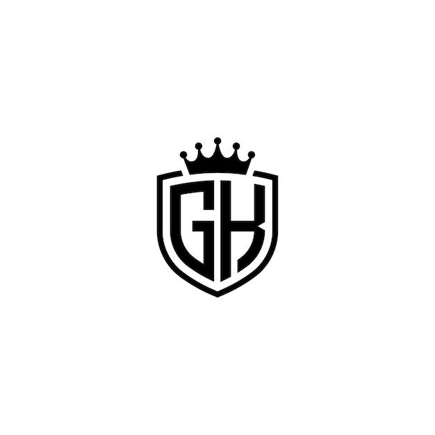 GK monograma logotipo diseño carta texto nombre símbolo monocromo logotipo alfabeto carácter simple logotipo