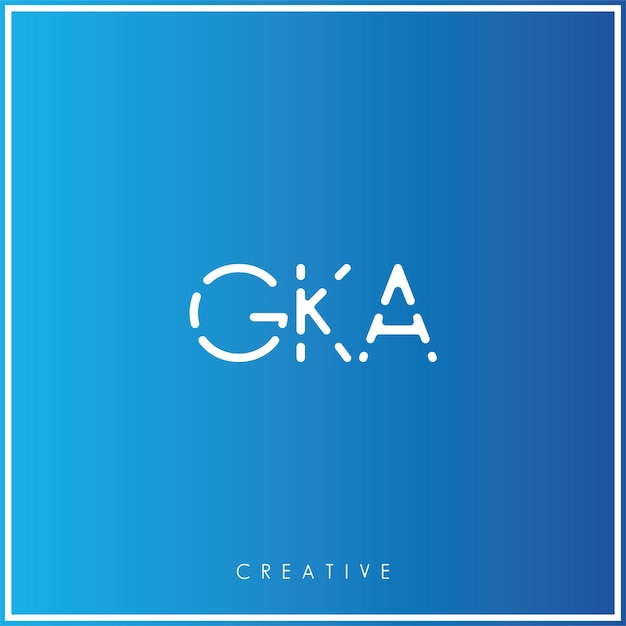 GKA Premium Vector último diseño de logotipo diseño creativo logotipo vector ilustración monograma logotipo mínimo