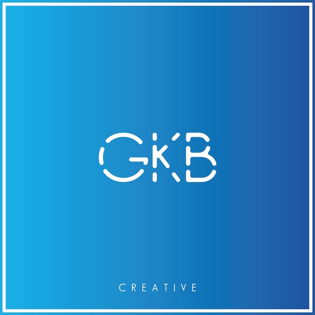 GKB Premium Vector último diseño de logotipo diseño creativo logotipo vector ilustración monograma logotipo mínimo