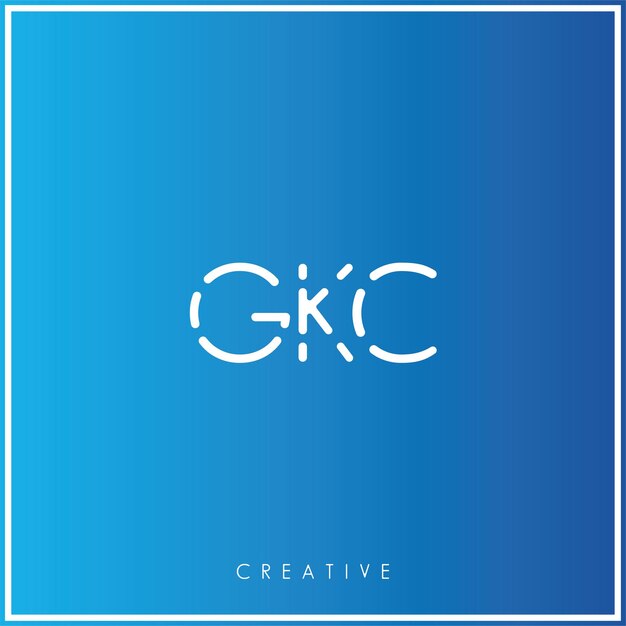 GKC Premium Vector último diseño de logotipo diseño creativo logotipo vector ilustración monograma logotipo mínimo