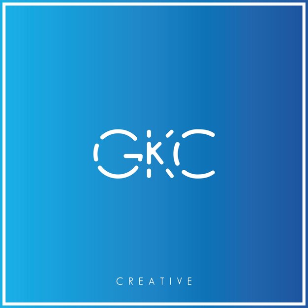 GKC Premium Vector último diseño de logotipo diseño creativo logotipo vector ilustración monograma logotipo mínimo