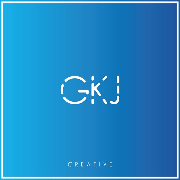 GKJ Premium Vector último diseño de logotipo diseño creativo logotipo vector ilustración monograma logotipo mínimo