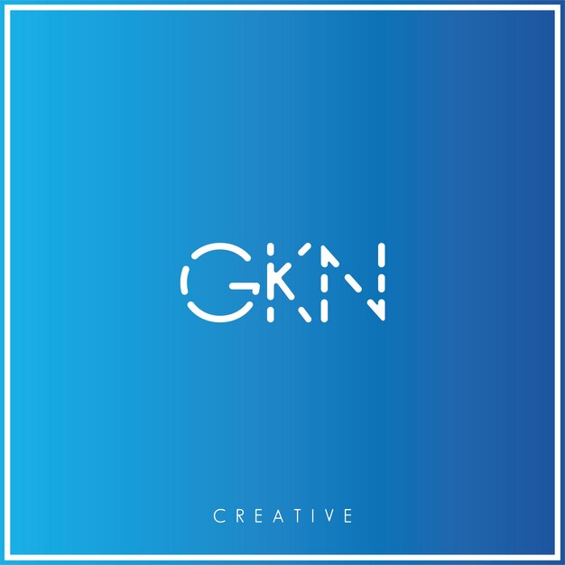 GKN Premium Vector último diseño de logotipo diseño creativo logotipo vector ilustración monograma logotipo mínimo